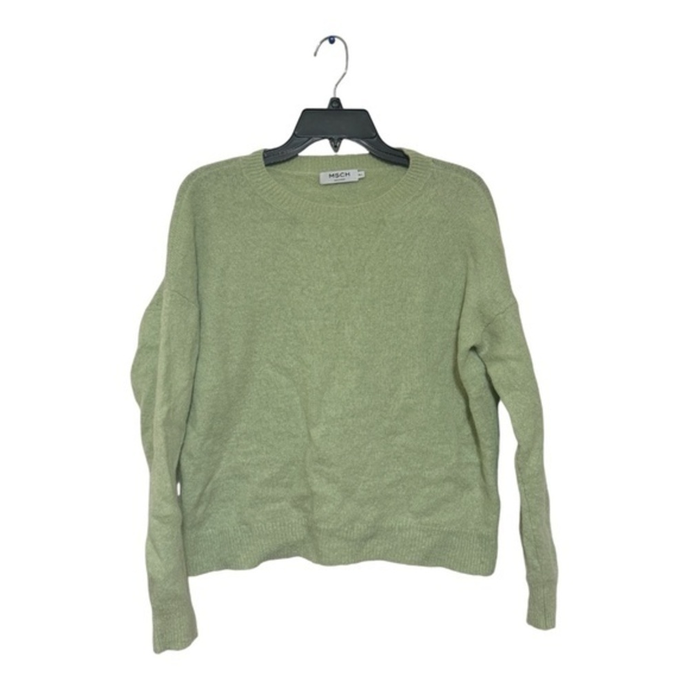 MSCH Copenhagen Femme Mohair O Pullover Sweater Lime Green Size M/L